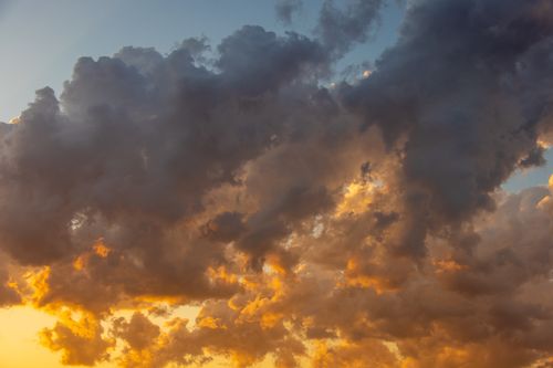 Free Dramatic cloud formation during sunset in Southborough, MA. Vibrant sky colors. Stock Photo