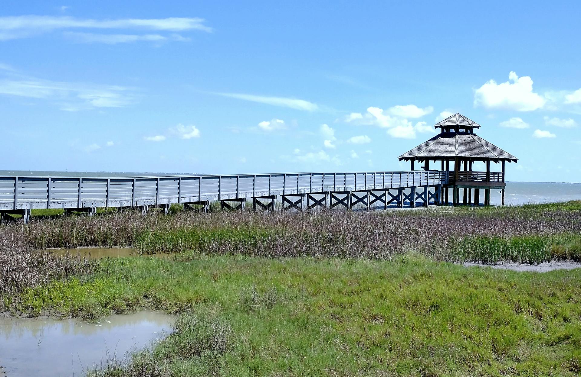 View of the Alcoa Bird Tower in Port Lavaca, Texas, USA