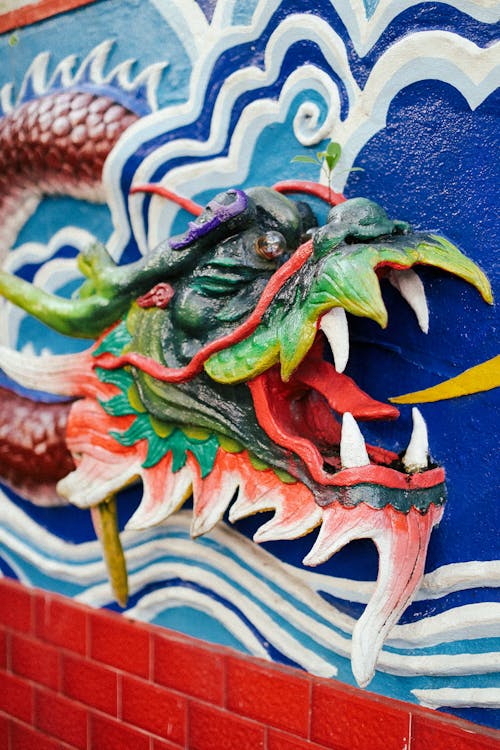 Free Dragon Head Sculpture Stock Photo