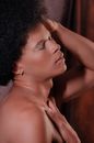 Topless Woman With Black Hair