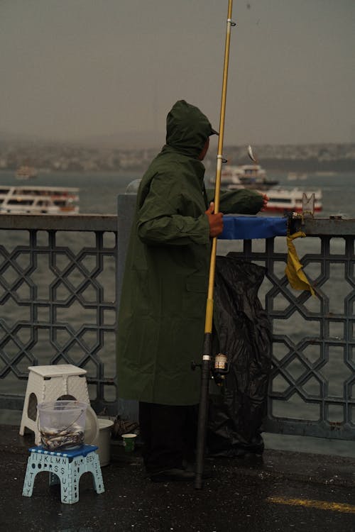 Man Holding a Fishing Rod