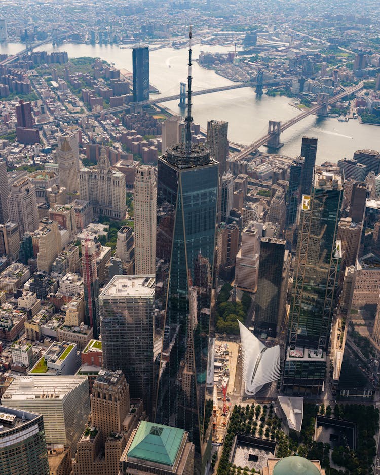 Aerial View Of One World Trade Center