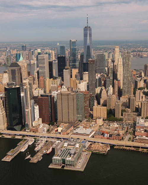 Aerial Photo of City Buildings