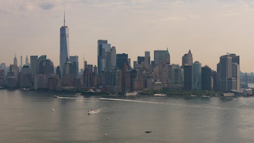 Foto stok gratis fotografi udara, kaki langit, kota New York