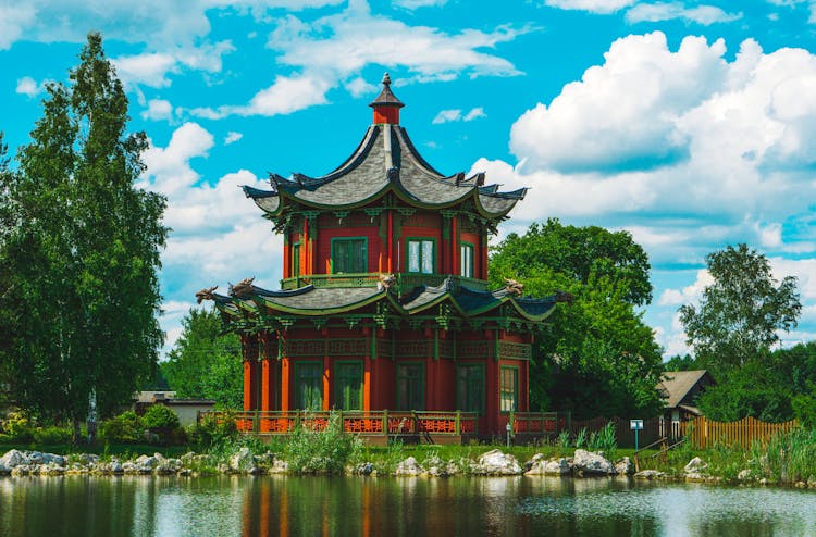 Pond Near Temple