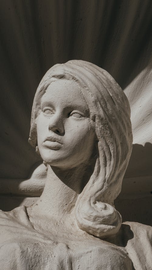 Head of a Sculpture Depicting a Young Woman