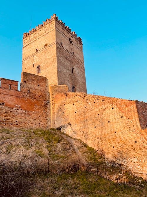 Free Low Angle Shot of Lubart's Castle Stock Photo