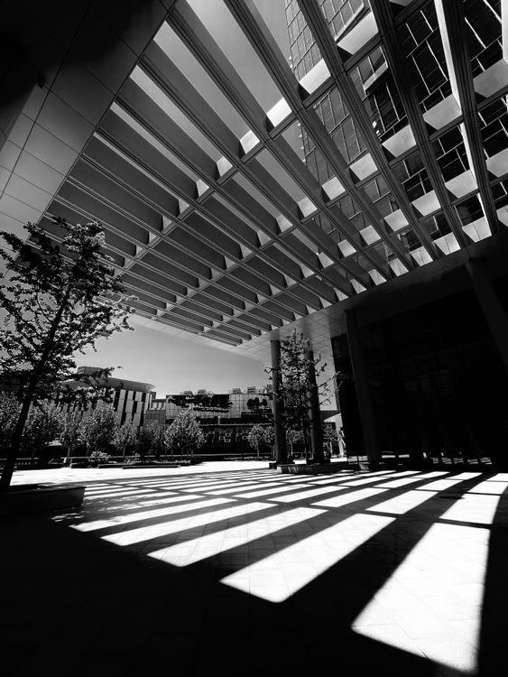 Sunlight and Shadows near Building · Free Stock Photo