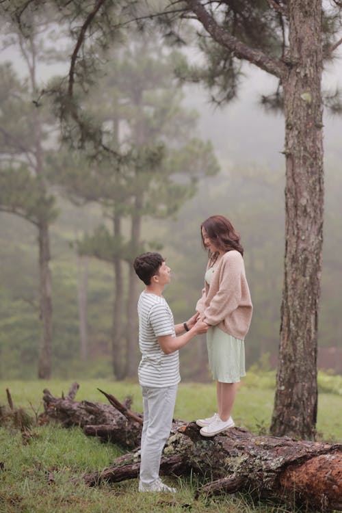 Couple in Misty Forest