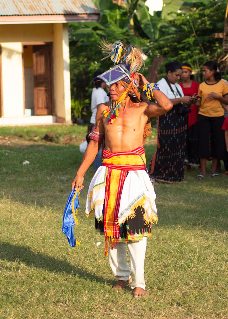 Man In Tribal Costume