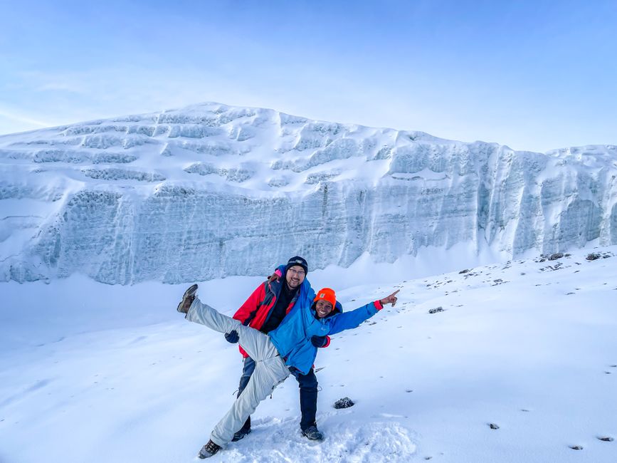 Mount Everest Khumbu Icefall ice block climbing