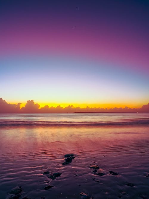 Fotobanka s bezplatnými fotkami na tému breh, farebné neba, jasná obloha
