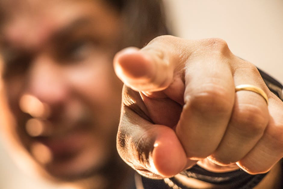 half|person pointing inwards