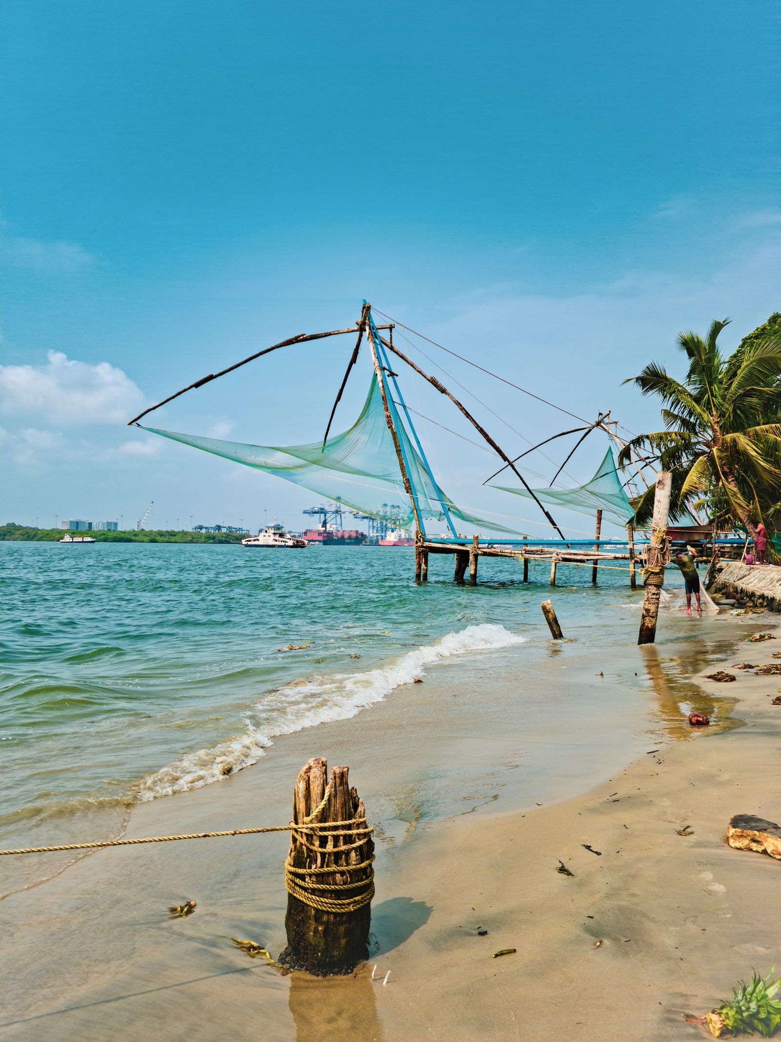 Chinese fishing nets at Fort Kochi, Kerala