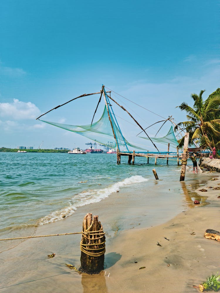 The Chinese Fishing Nets At Fort Kochi In Kerala, India