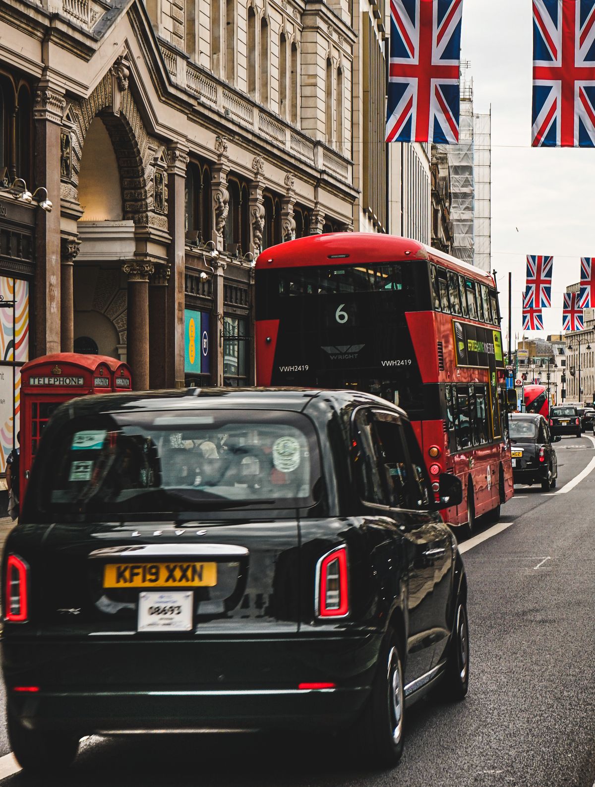 A London street with traffic