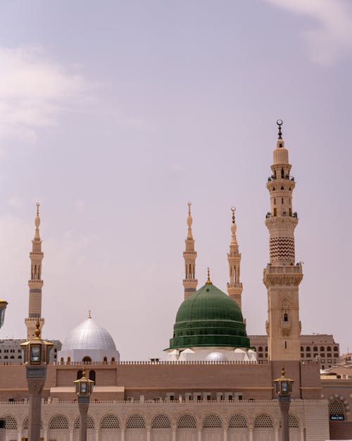 The Green Dome at the Prophets Mosque and the Bab Al-Baqi Minaret