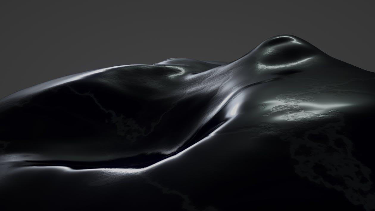 A Black Surface 3D Graphic 