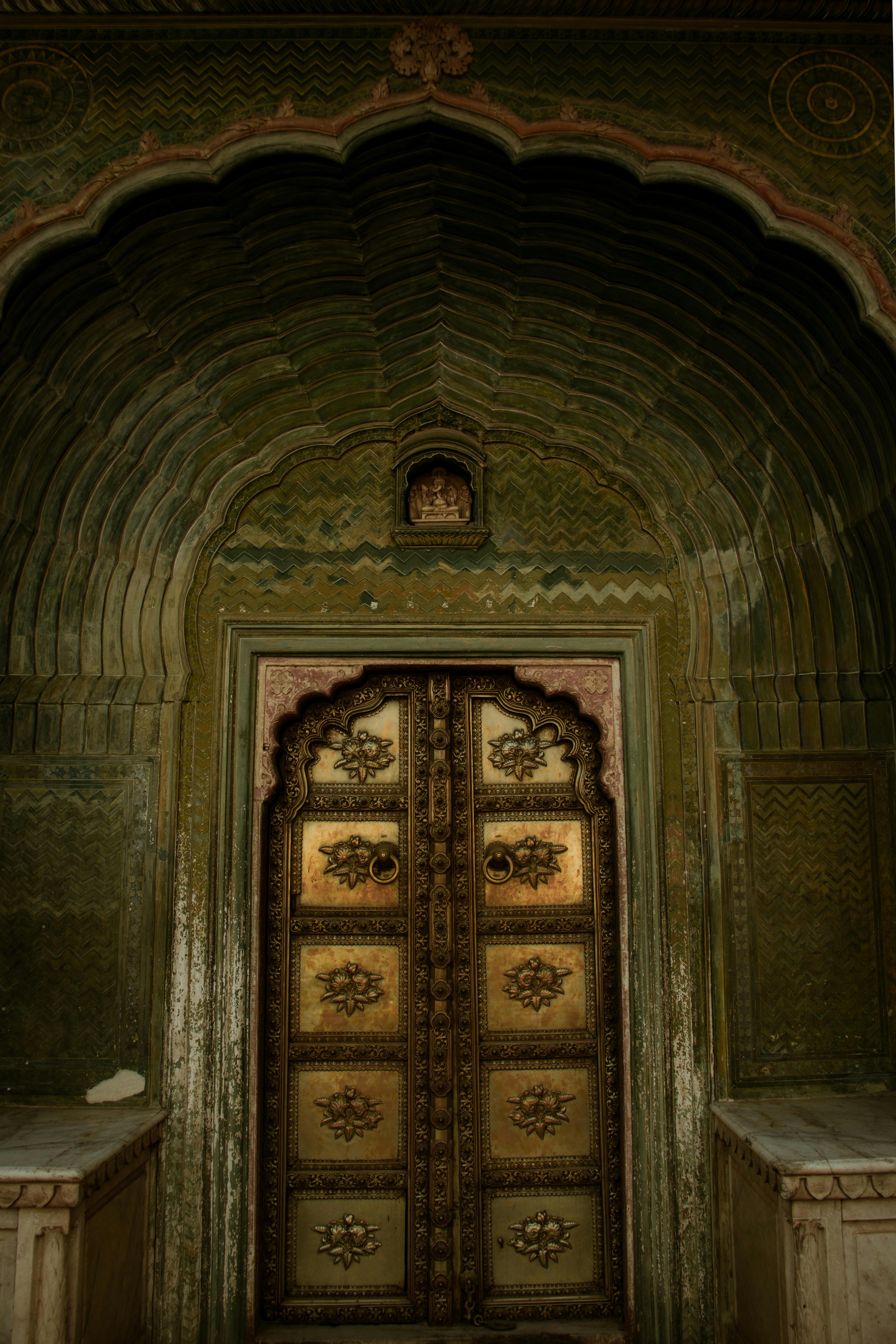 door with decorations in mosque