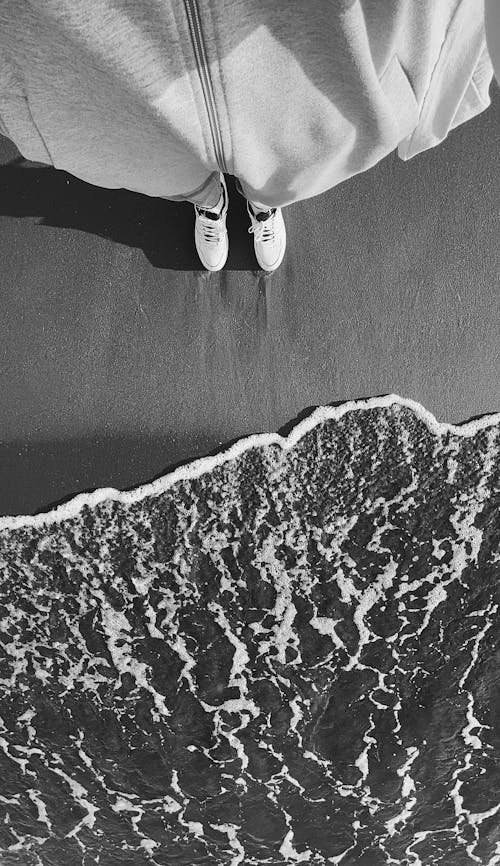 Foto d'estoc gratuïta de blanc i negre, càmera subjectiva, Costa