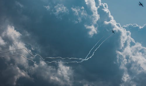 Foto De Aviões Realizando Acrobacias