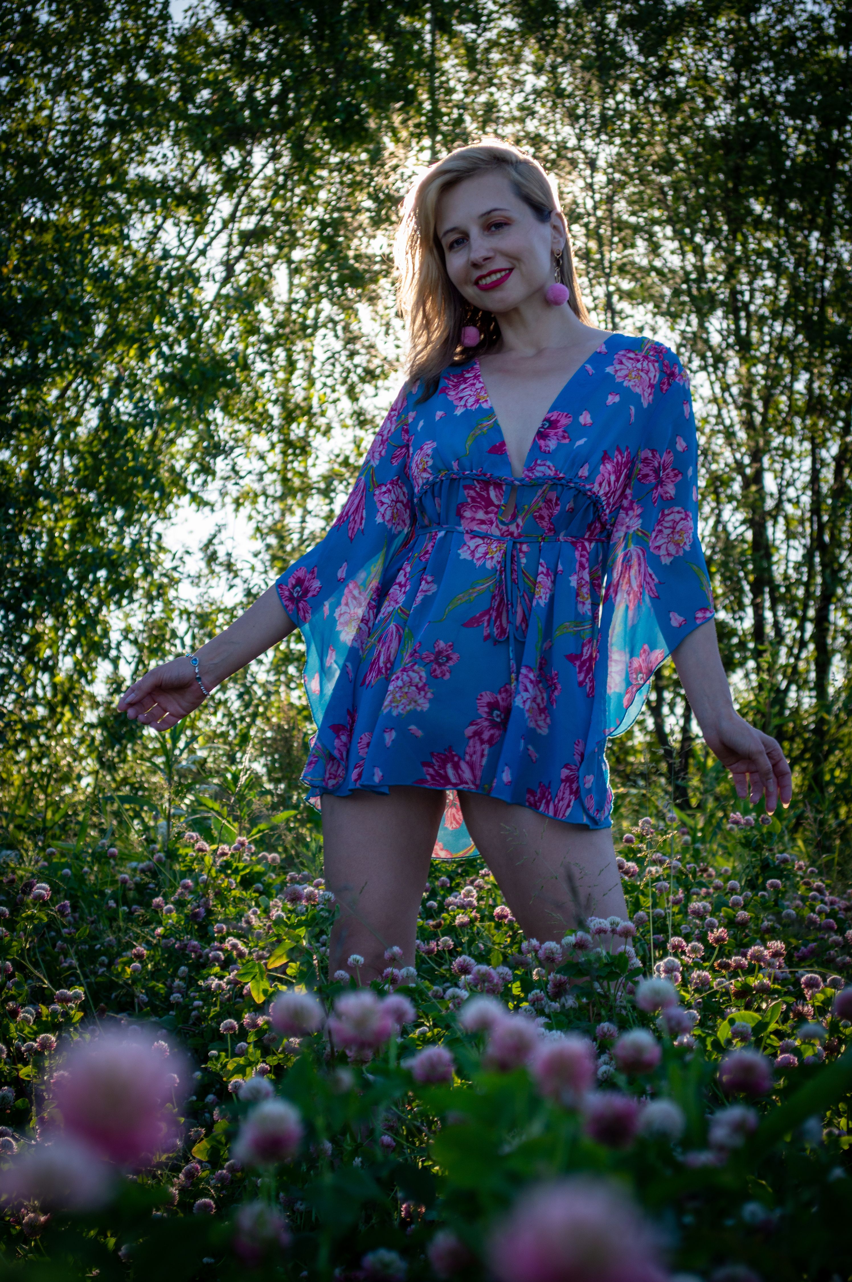 A Woman Wearing Floral Top · Free Stock Photo