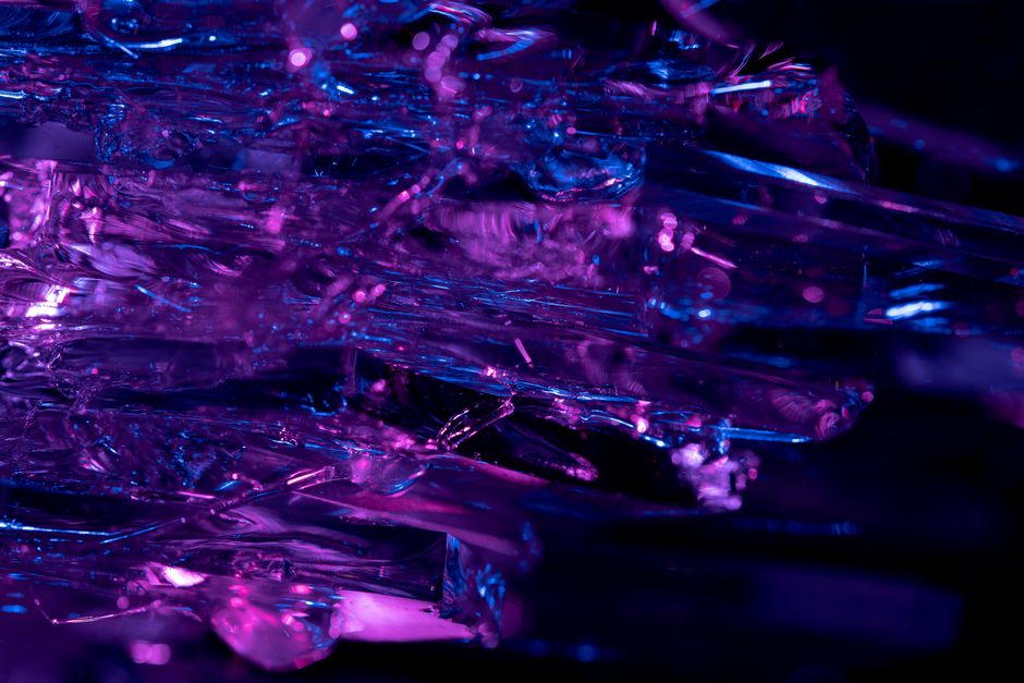A crystalline mineral structure formed by ionic bonding