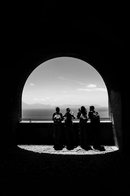 Darmowe zdjęcie z galerii z cień, czarno-biały, grupa