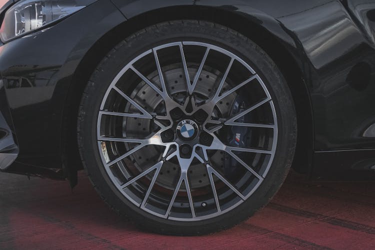 Close-Up Photo Of A Bmw Wheel