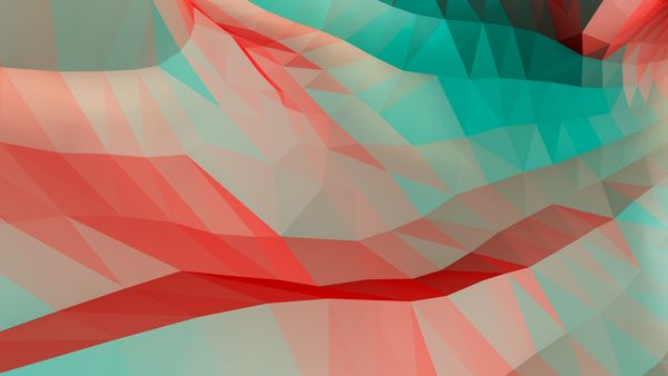 Low-poly abstract in teal and coral — photo by Steve A Johnson on Pexels
