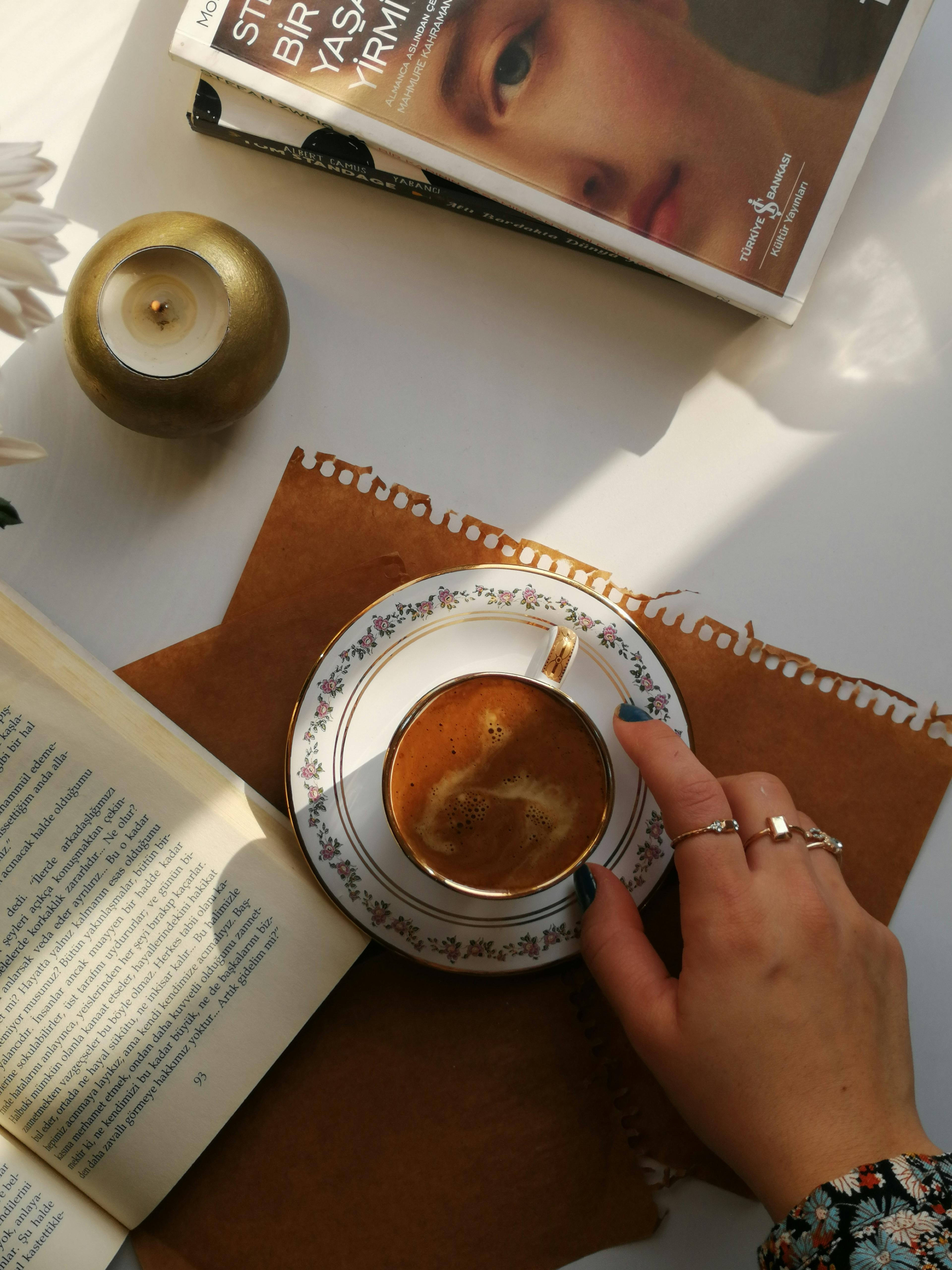 Coffee cup☕✨  Coffee and books, Aesthetic coffee, Coffee photography