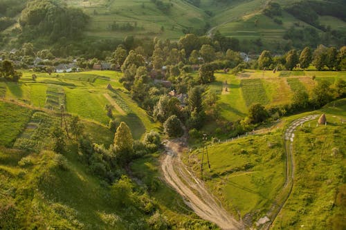 喀尔巴阡山脉, 村莊, 深綠色 的 免费素材图片