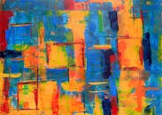 充满活力的色彩与表现主义风格的动态丙烯酸绘画