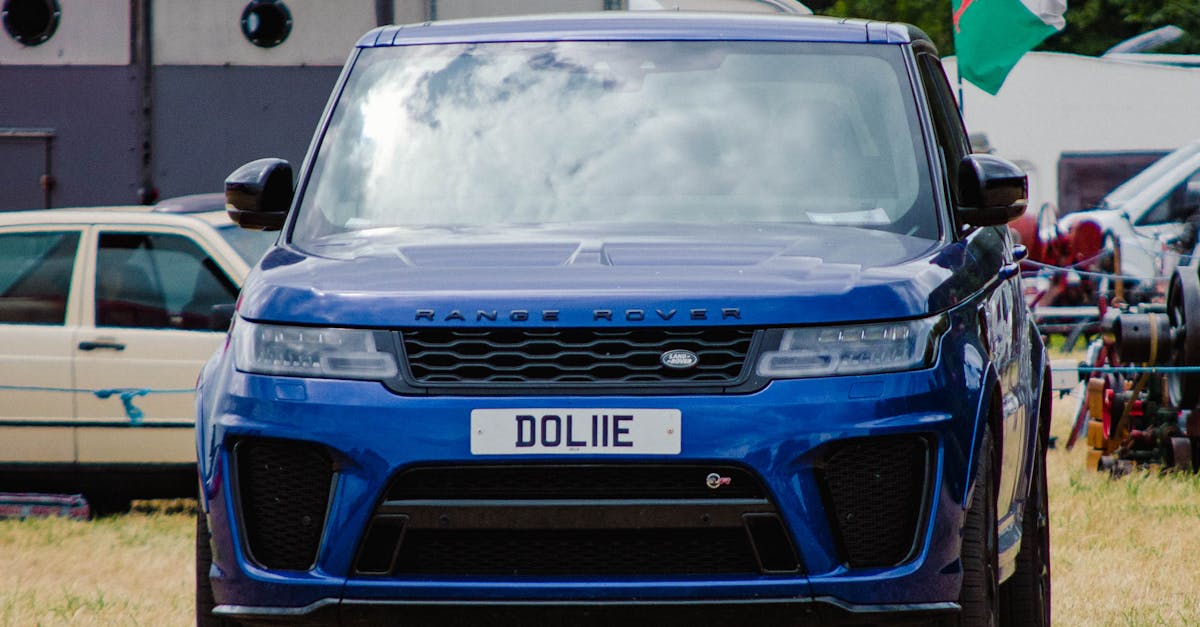 A Parked Blue Range Rover · Free Stock Photo