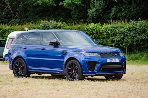 Free A Parked Blue Range Rover Stock Photo