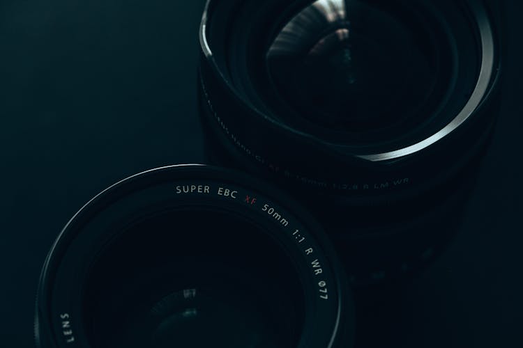 Close-Up Photo Of Black Camera Lenses