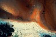 令人惊叹的鸟瞰图捕捉了美丽海滩上沙与水色调的鲜明对比