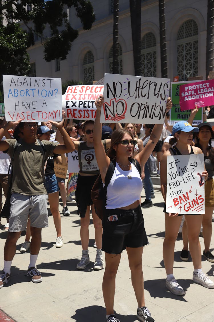 People Protesting On Street