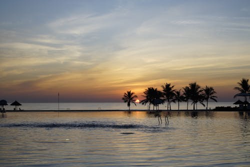 бесплатная Бесплатное стоковое фото с закат, море, океан Стоковое фото