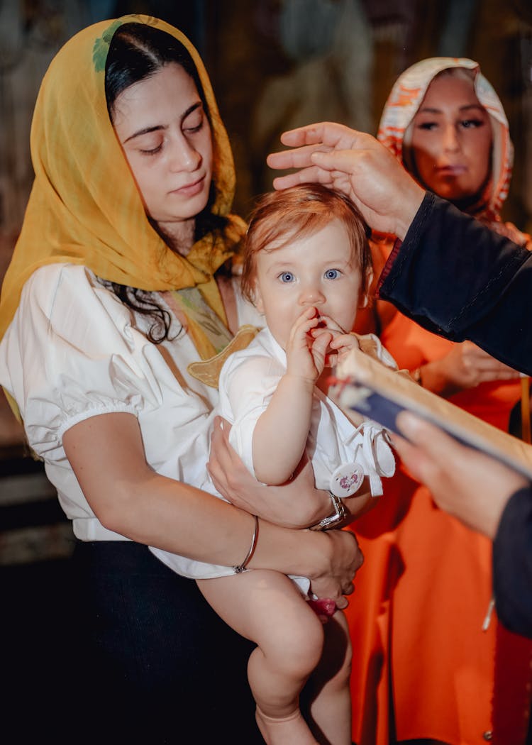 Baptism Ceremony Of Baby Girl In Orthodox Church