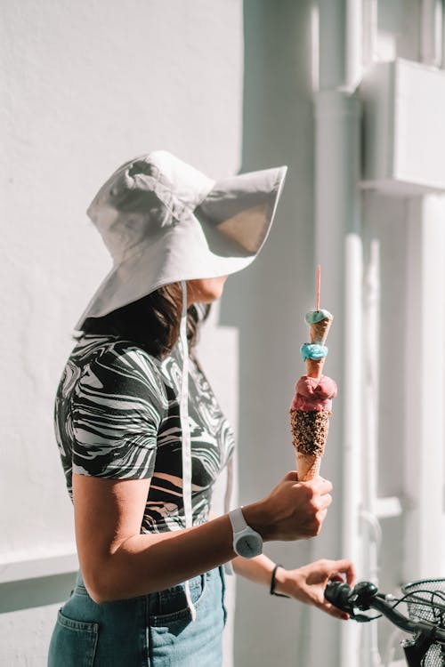 Woman Holding Ice Cream Cone