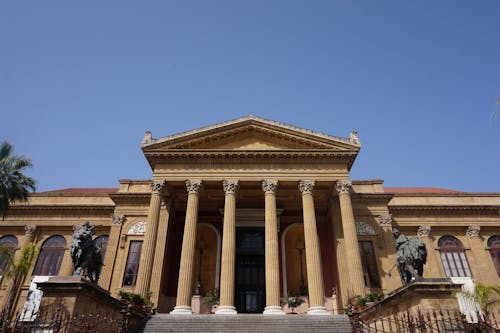 Facade of Teatro Massimo Opera House, Palermo, Italy