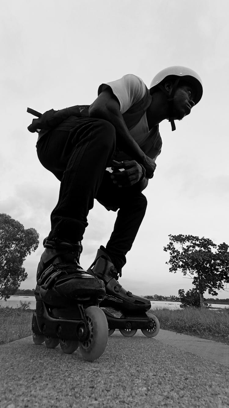 Skater Wearing A Helmet