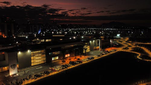 Бесплатное стоковое фото с Аэрофотосъемка, бразилия, город ночью
