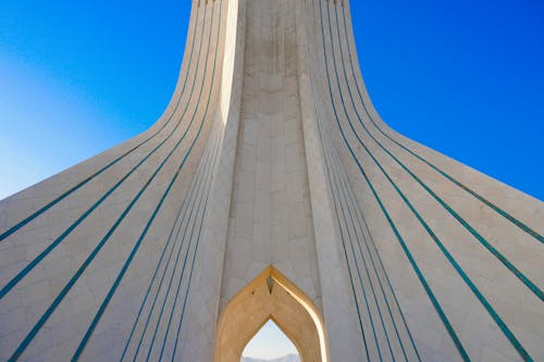 Azadi Tower under a Clear Blue Sky