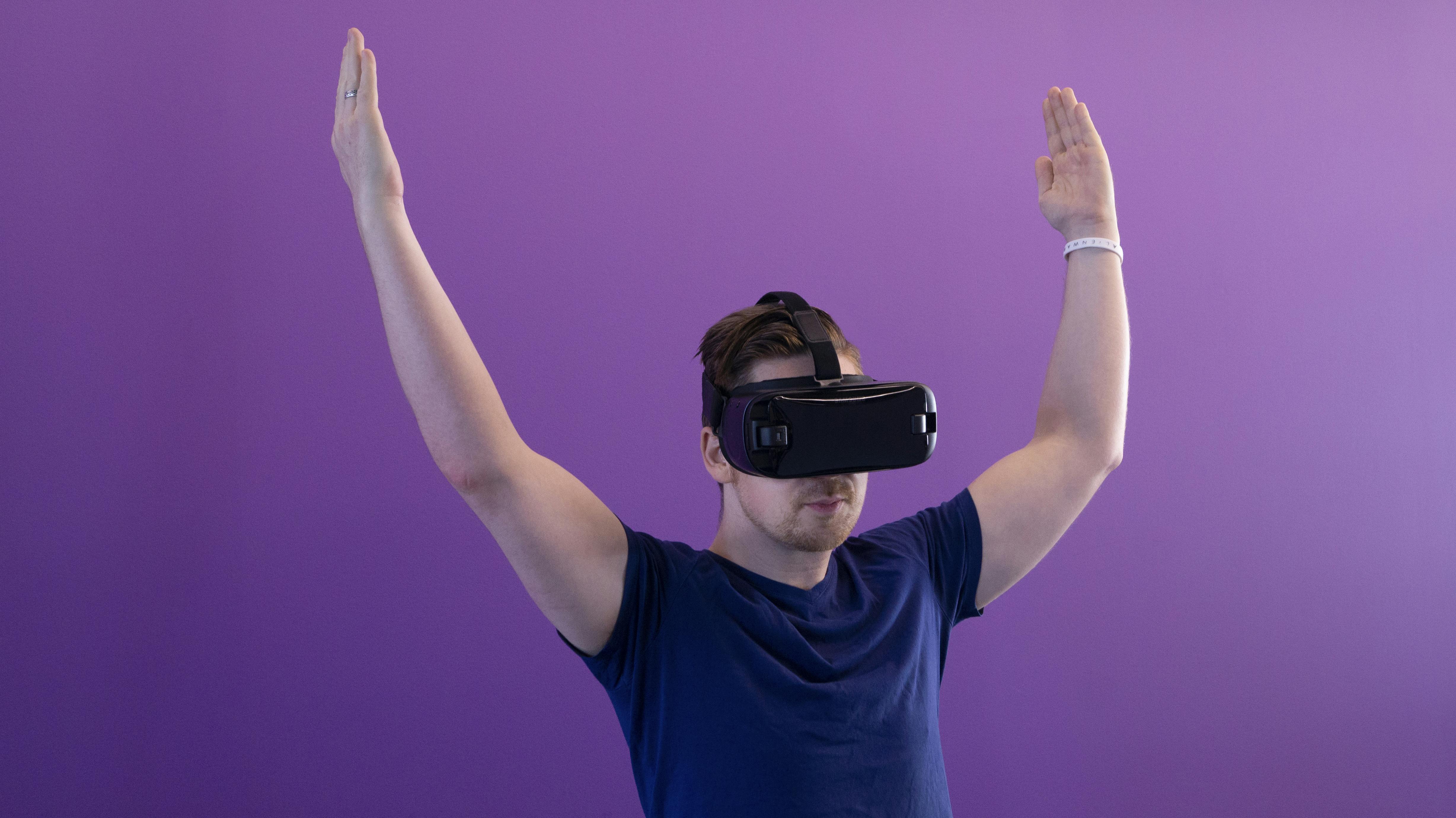 Person Wearing Vr Goggles · Free Stock Photo