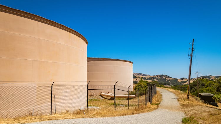 Photo Of A Landscape With Silos