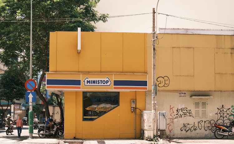 Convenience Store On The Corner Of Street