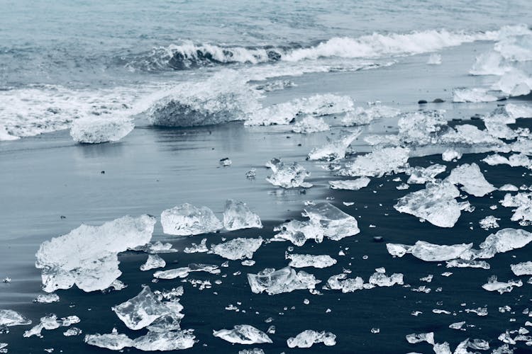 Ice On Seashore