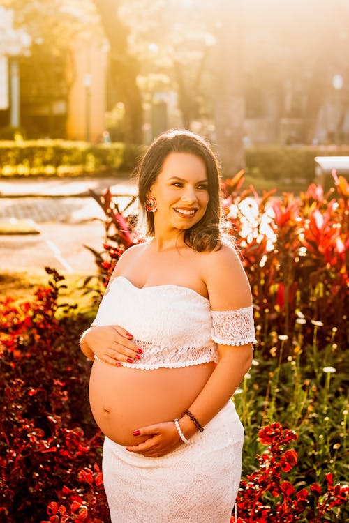 Photo of a Pregnant Woman Smiling